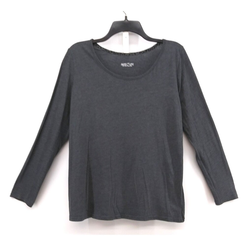 Gilligan & O'Malley Shirt Women Plus Size 2XL Gray Long Sleeve Lightweight Top